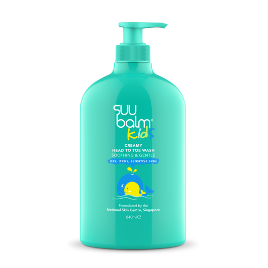 Suu Balm Kids Creamy Head To Toe Wash Soothing & Gentle 840ml