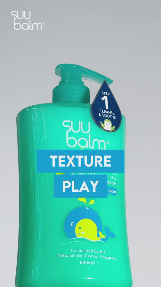 Suu Balm Kids Soothing & Gentle Creamy Head-to-Toe Wash Value Bundle (840ml + 2 x 740ml)