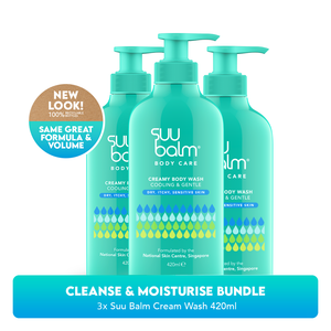 Suu Balm 沐浴露清凉温和套装（3 x 420 毫升）