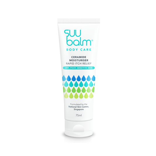 Suu Balm 身体护理神经酰胺润肤霜快速止痒 75 毫升