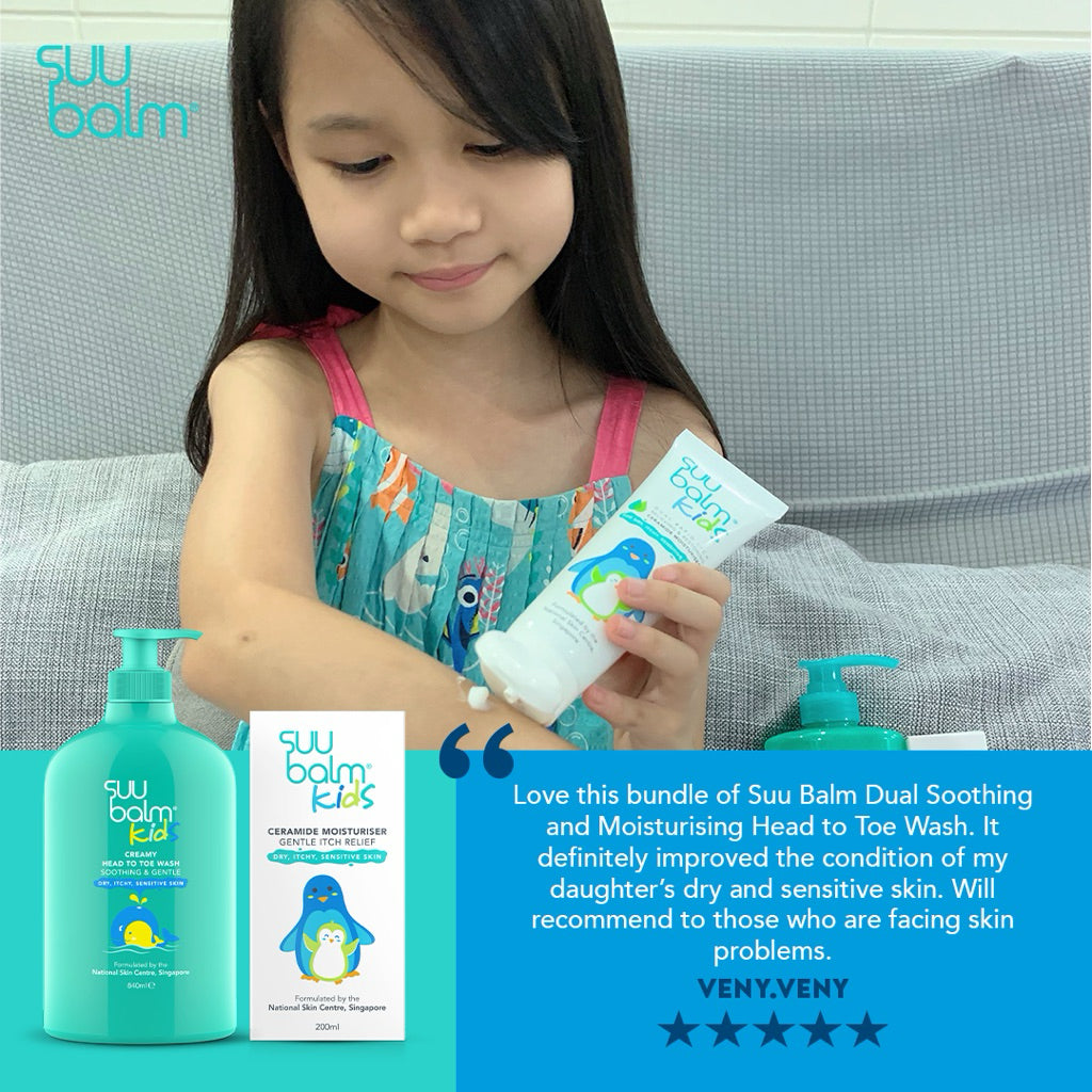 Suu Balm Kids Pembersih Krim Lembut & Menenangkan dari Kepala hingga Kaki 100ml