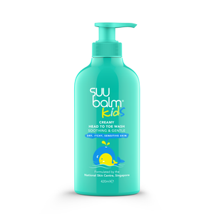 Suu Balm 儿童从头到脚舒缓温和乳液 420 毫升