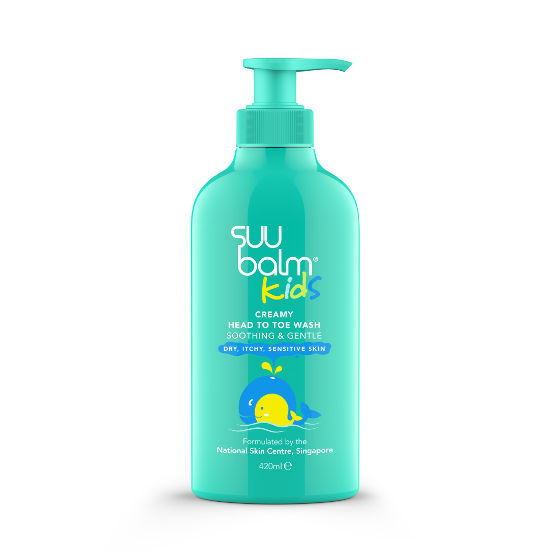 Suu Balm Kids Creamy Head to Toe Wash Soothing & Gentle 420ml