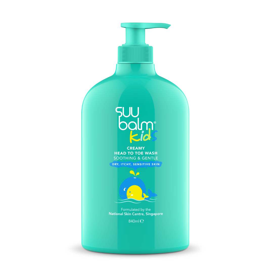 Suu Balm Kids Creamy Head to Toe Wash Soothing & Gentle 840ml