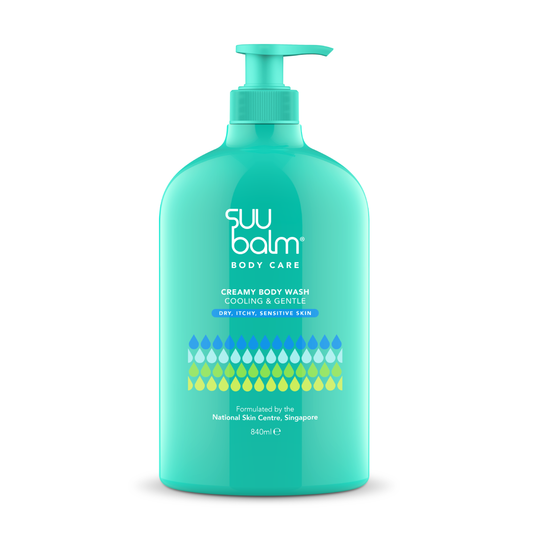 Suu Balm Penyejukan Dual & Pelembap Krim Body Wash (840ml)