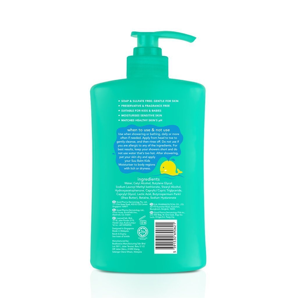 Product Image Back - Suu Balm™ Kids Dual Soothing & Moisturising Head-to-Toe Wash (840ml)